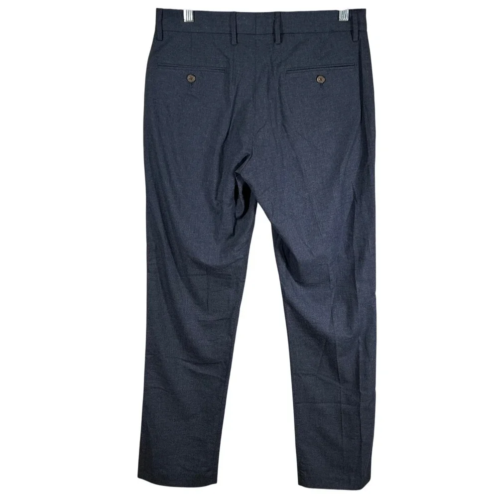 J.Crew Thompson Tapered Pants Mens 30x32 Dark Blue Heathered Cotton Trousers